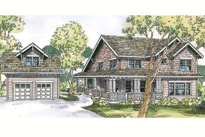 3 Bed, 4 Bath, 2941 Square Foot House Plan - #035-00273
