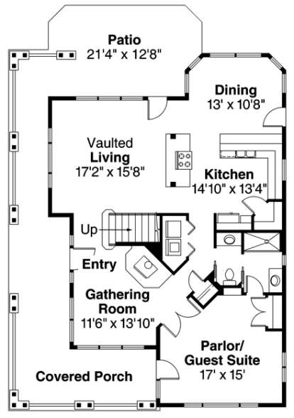 Floorplan 1 for House Plan #035-00273