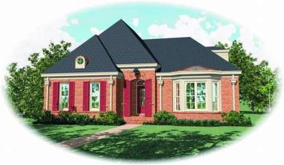 French Country House Plan #053-01657 Elevation Photo