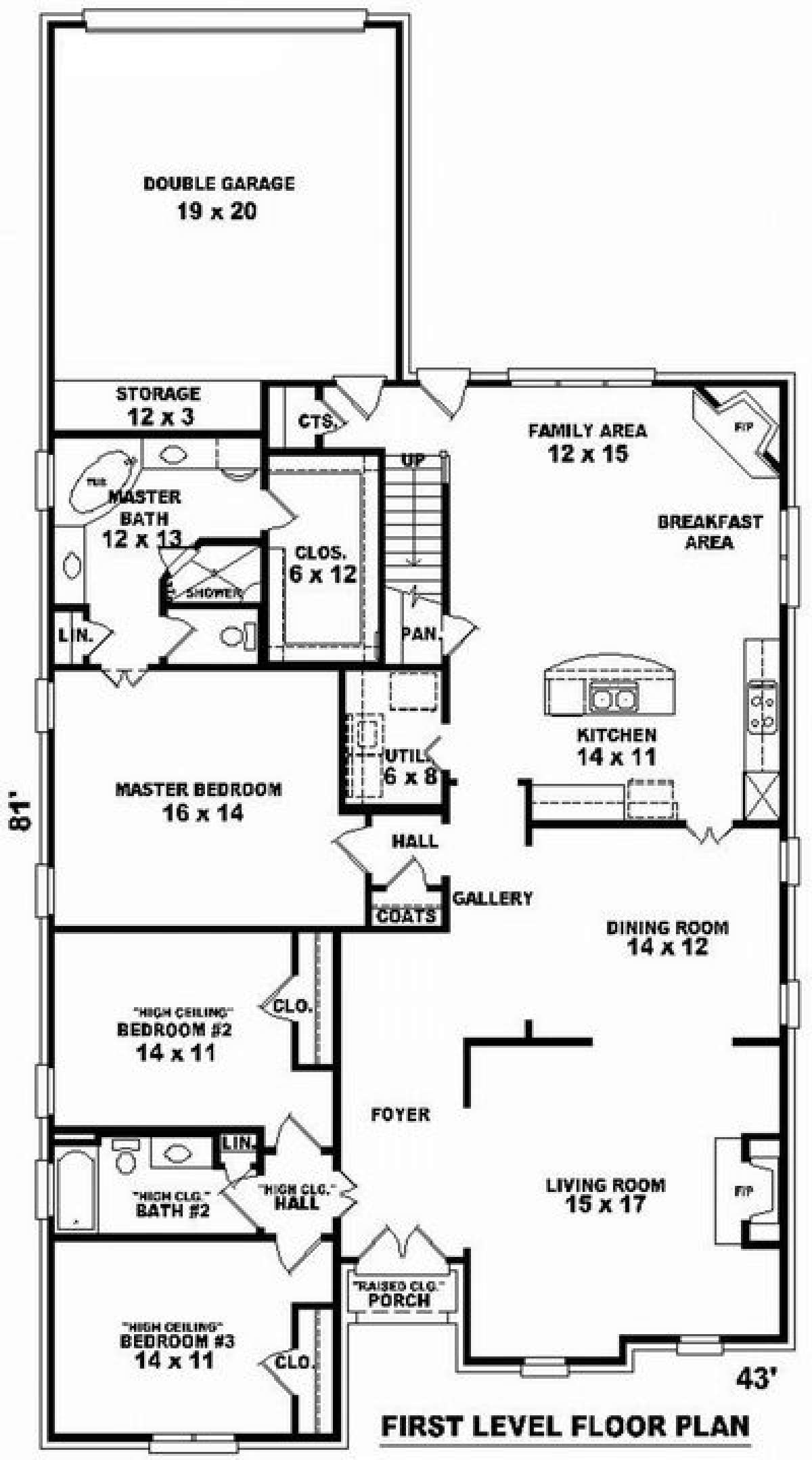 Floorplan 1 for House Plan #053-01659