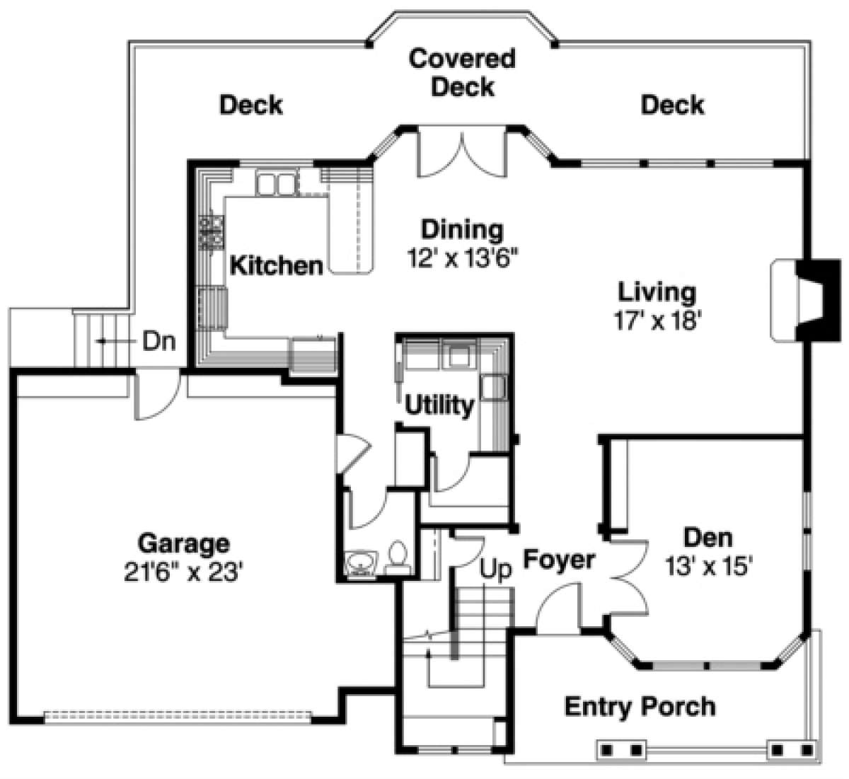 Floorplan 1 for House Plan #035-00274