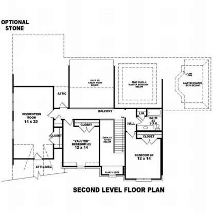 Floorplan 2 for House Plan #053-01671