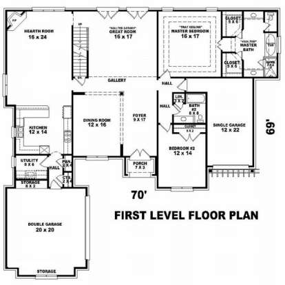 Floorplan 2 for House Plan #053-01673