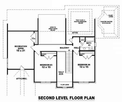 Floorplan 2 for House Plan #053-01674