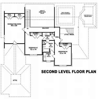Floorplan 2 for House Plan #053-01675