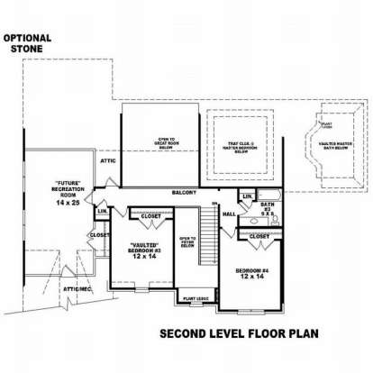 Floorplan 2 for House Plan #053-01681