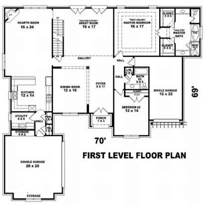 Floorplan 2 for House Plan #053-01682