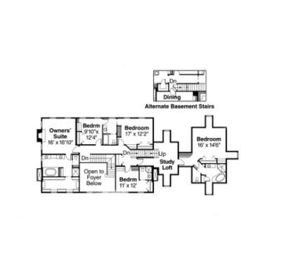 Second Floor for House Plan #035-00276
