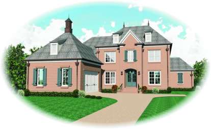 French Country House Plan #053-01686 Elevation Photo