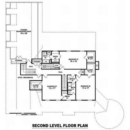 Floorplan 2 for House Plan #053-01690