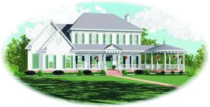 Country House Plan #053-01691 Elevation Photo