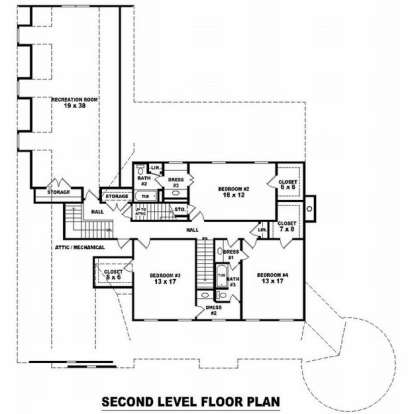 Floorplan 2 for House Plan #053-01691