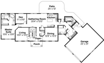 First Floor for House Plan #035-00277