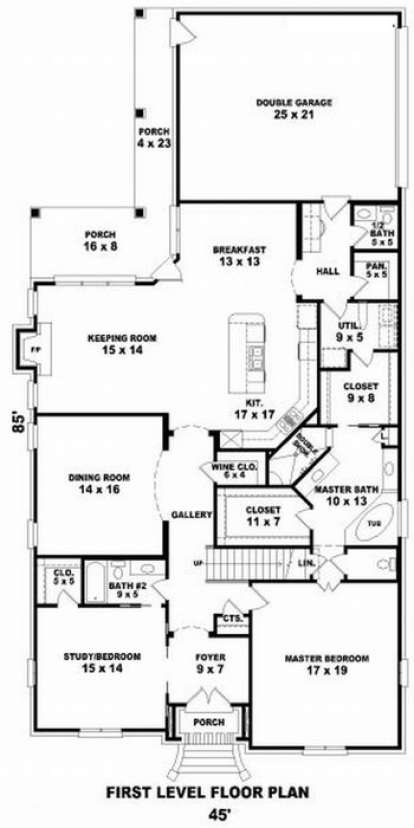 Floorplan 1 for House Plan #053-01698