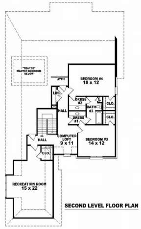 Floorplan 2 for House Plan #053-01699