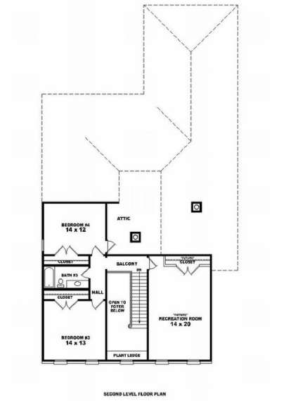 Floorplan 2 for House Plan #053-01704