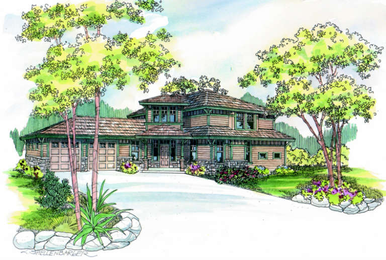 Craftsman House Plan #035-00278 Elevation Photo