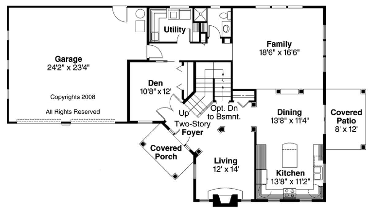 First Floor for House Plan #035-00278