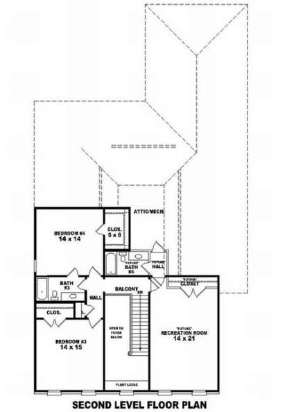 Floorplan 2 for House Plan #053-01706
