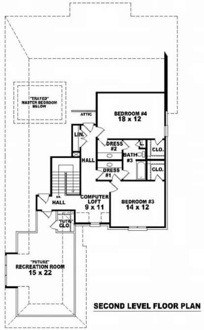 Floorplan 2 for House Plan #053-01707
