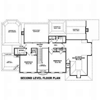 Floorplan 2 for House Plan #053-01712