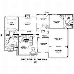 Floorplan 1 for House Plan #053-01715