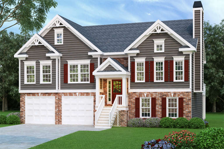 Traditional House Plan #009-00076 Elevation Photo