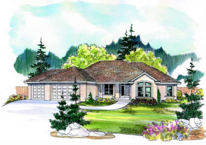 Mediterranean House Plan #035-00279 Elevation Photo