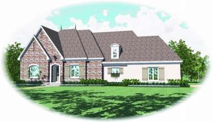 French Country House Plan #053-01716 Elevation Photo