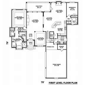 Floorplan 1 for House Plan #053-01717