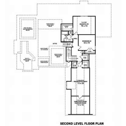Floorplan 2 for House Plan #053-01718