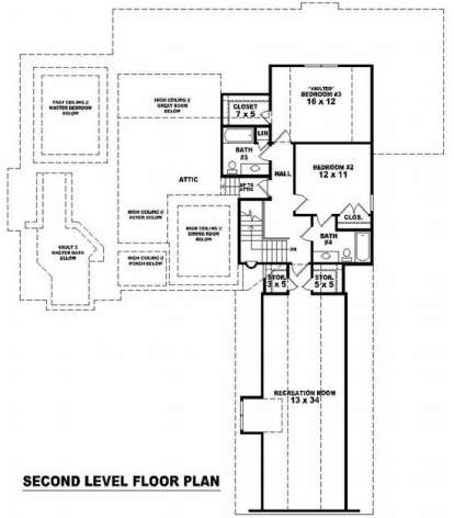 Floorplan 2 for House Plan #053-01719