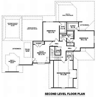 Floorplan 2 for House Plan #053-01721