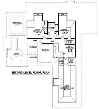 Floorplan 2 for House Plan #053-01725