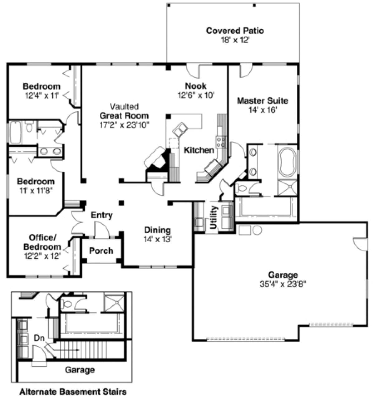Floorplan for House Plan #035-00280