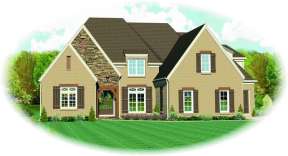 French Country House Plan #053-01726 Elevation Photo