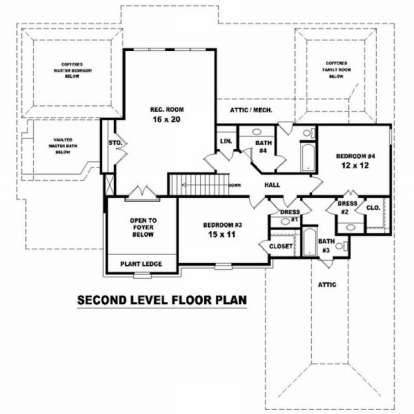 Floorplan 2 for House Plan #053-01732