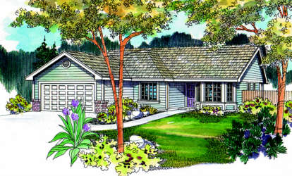 3 Bed, 2 Bath, 1593 Square Foot House Plan - #035-00281