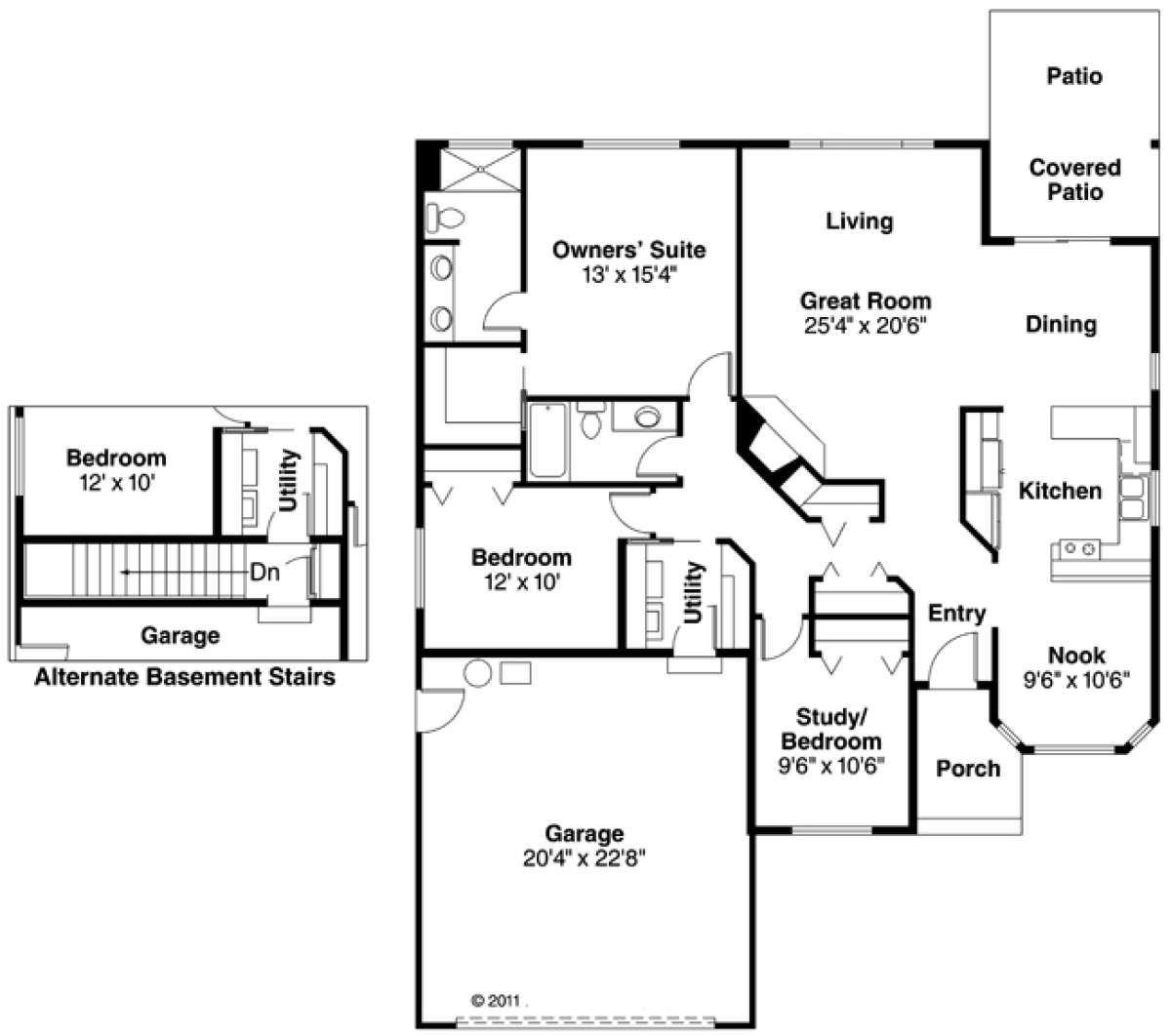 Floorplan 1 for House Plan #035-00281