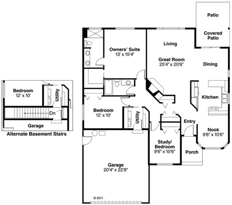 House Plan House Plan #932 Drawing 1