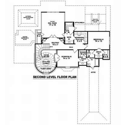 Floorplan 2 for House Plan #053-01742