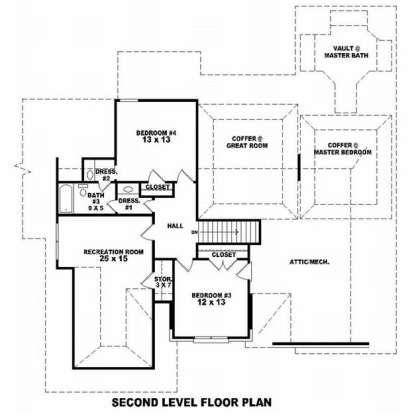 Floorplan 2 for House Plan #053-01743