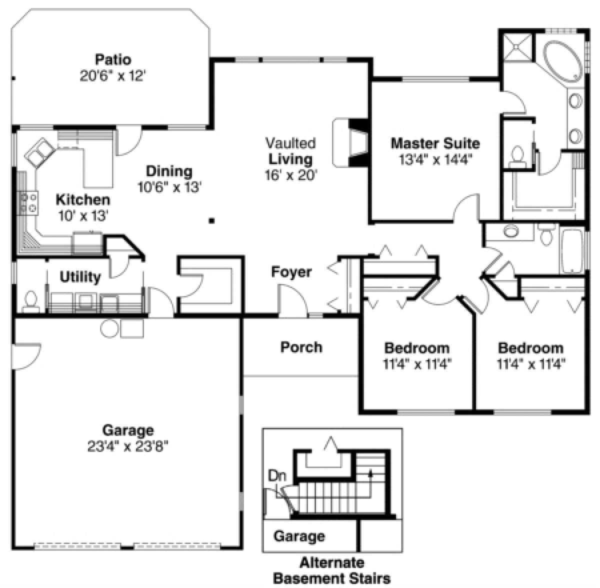 Floorplan for House Plan #035-00282