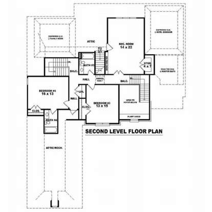 Floorplan 2 for House Plan #053-01751