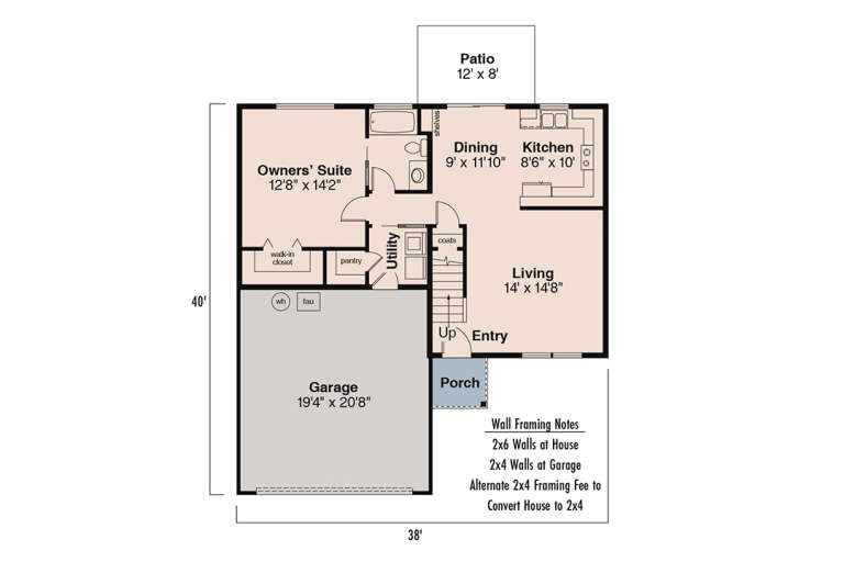 House Plan House Plan #934 Drawing 1