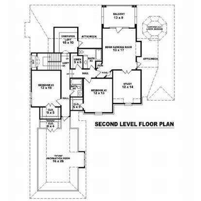 Floorplan 2 for House Plan #053-01759