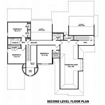 Floorplan 2 for House Plan #053-01762