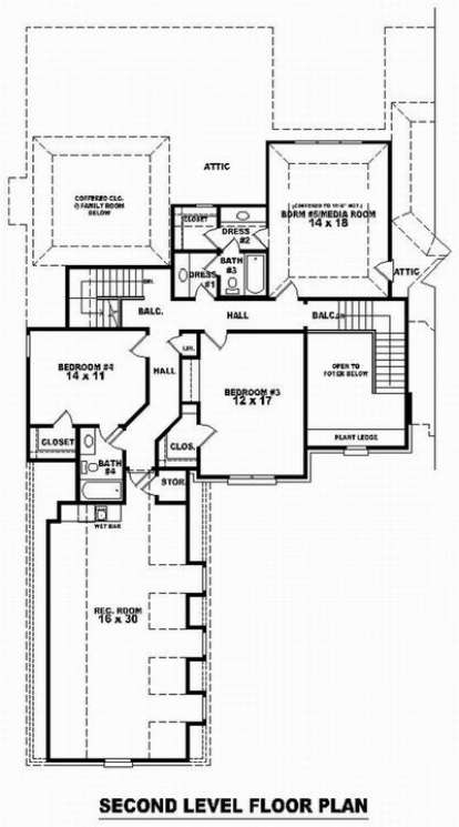 Floorplan 2 for House Plan #053-01765