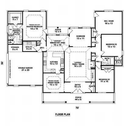Floorplan 1 for House Plan #053-01775