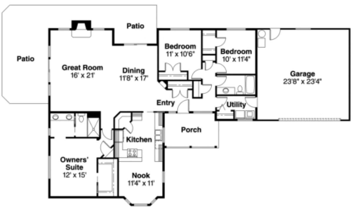 Floorplan for House Plan #035-00285
